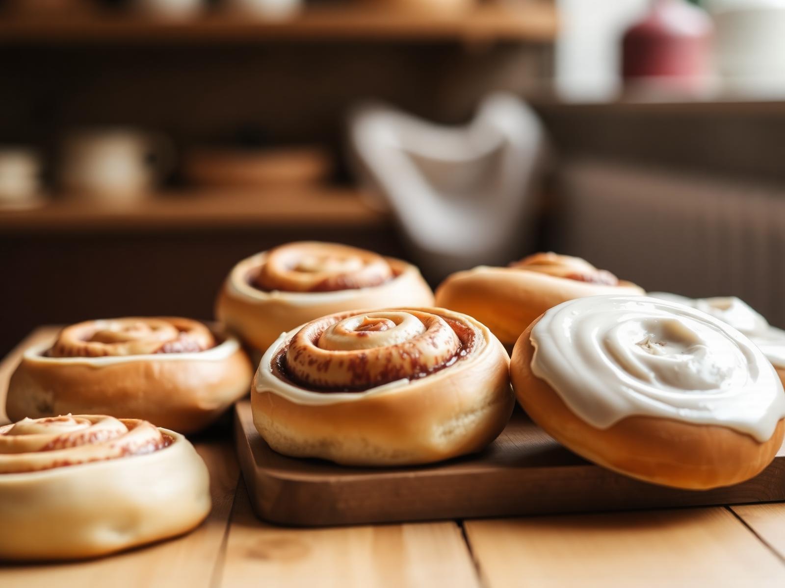 Freshly baked treats on a rustic wooden table